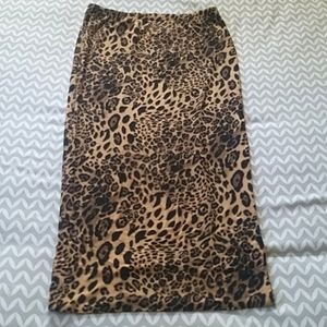 Leopard Print Pencil Skirt